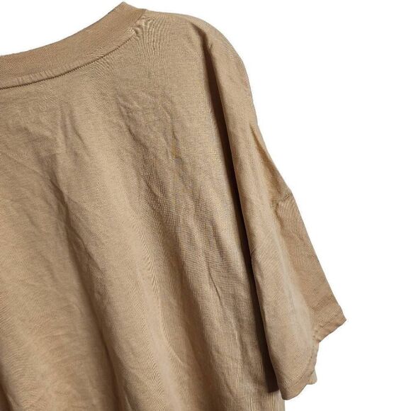 Human Nation Women's Tan Short Sleeve Graphic Crop Top Size Extra Large - Picture 6 of 7